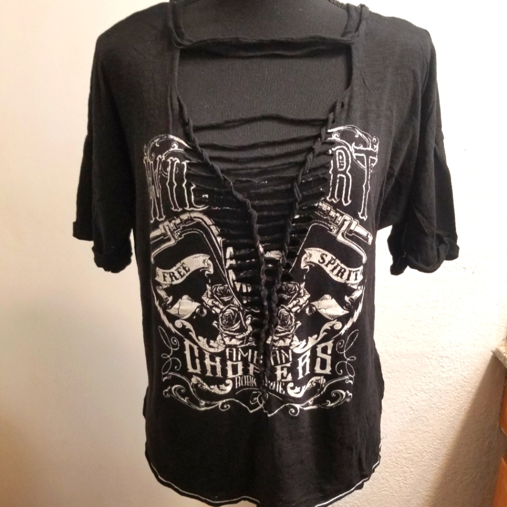 Vintage Cut up biker Shirt!